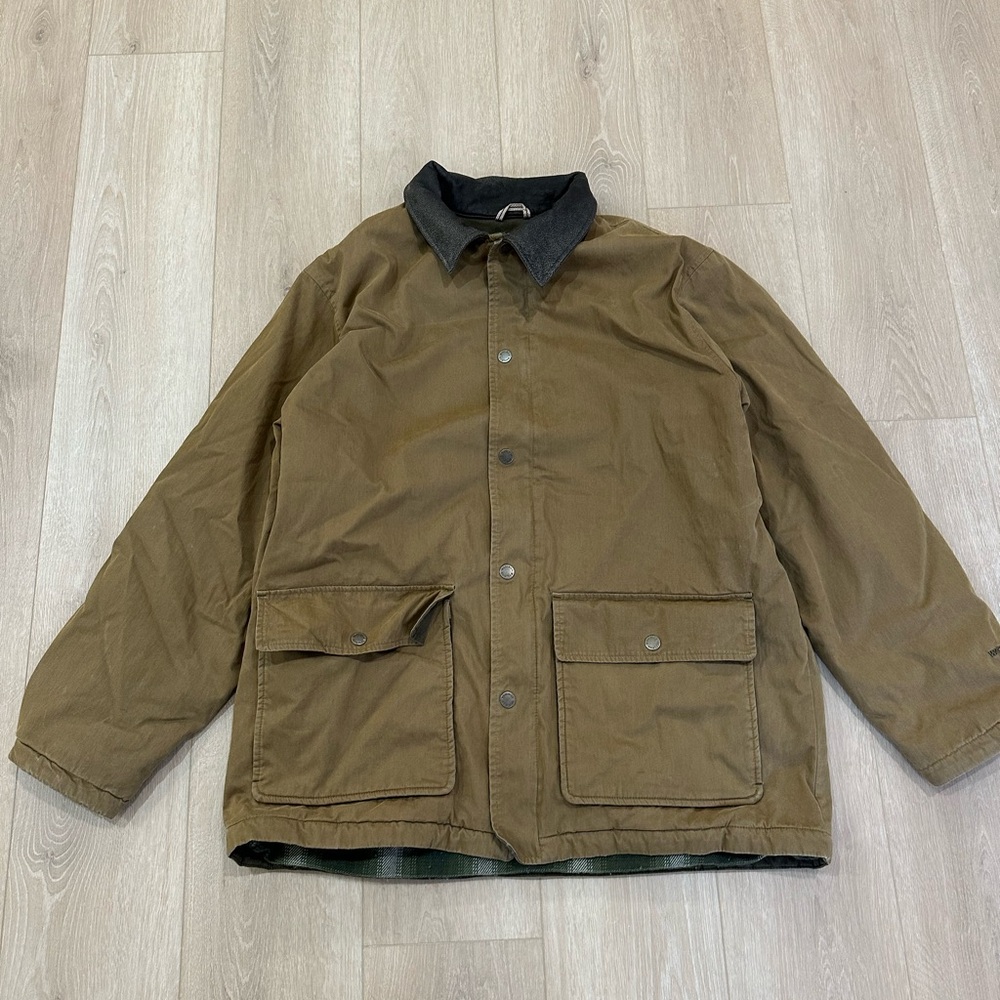 Woolrich pheasant plaid lined jacket L